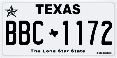 TX license plate BBC1172