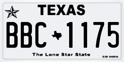 TX license plate BBC1175