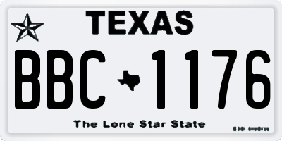 TX license plate BBC1176