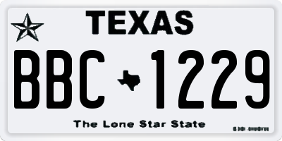 TX license plate BBC1229