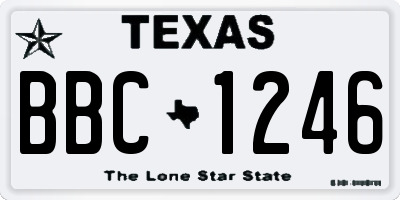 TX license plate BBC1246