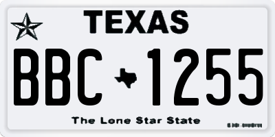 TX license plate BBC1255