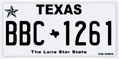 TX license plate BBC1261