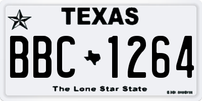 TX license plate BBC1264
