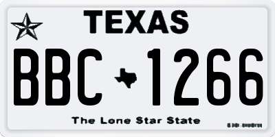 TX license plate BBC1266