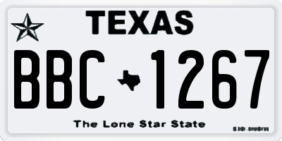 TX license plate BBC1267