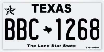 TX license plate BBC1268