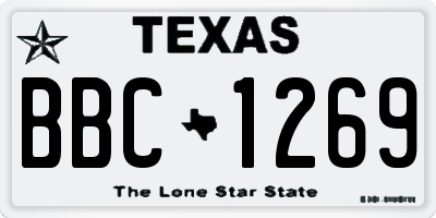 TX license plate BBC1269