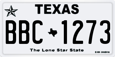 TX license plate BBC1273