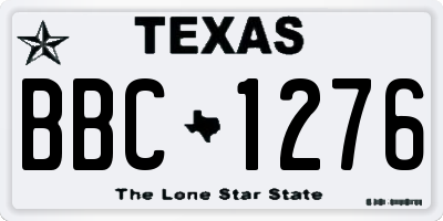 TX license plate BBC1276