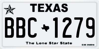 TX license plate BBC1279