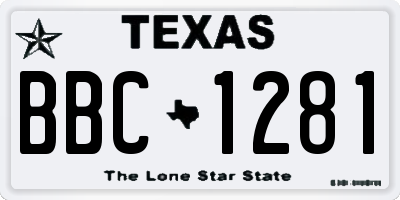 TX license plate BBC1281