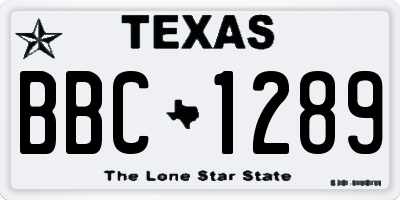 TX license plate BBC1289