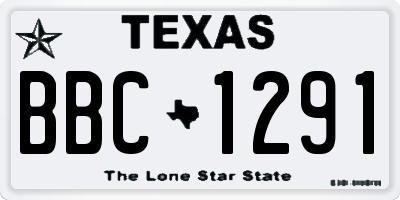 TX license plate BBC1291