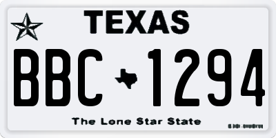 TX license plate BBC1294