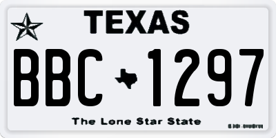TX license plate BBC1297
