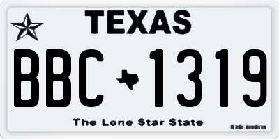 TX license plate BBC1319