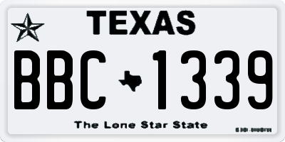 TX license plate BBC1339