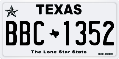 TX license plate BBC1352