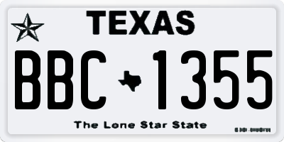 TX license plate BBC1355