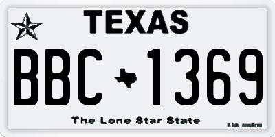 TX license plate BBC1369