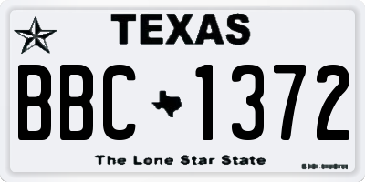 TX license plate BBC1372