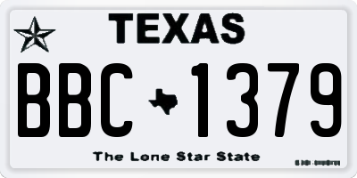 TX license plate BBC1379