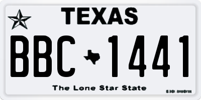 TX license plate BBC1441