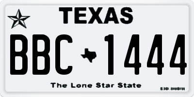 TX license plate BBC1444