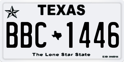 TX license plate BBC1446