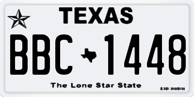 TX license plate BBC1448