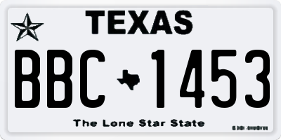 TX license plate BBC1453