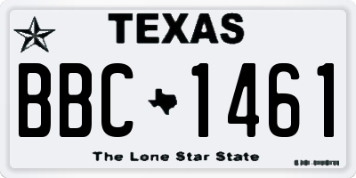 TX license plate BBC1461