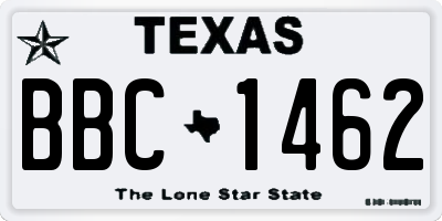 TX license plate BBC1462