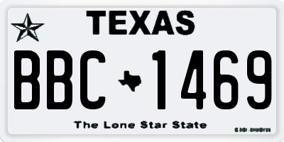 TX license plate BBC1469