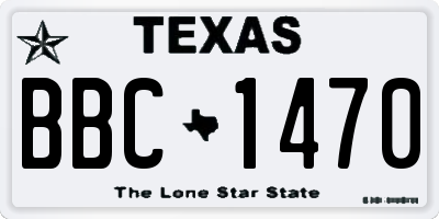 TX license plate BBC1470