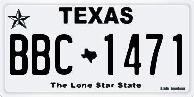 TX license plate BBC1471