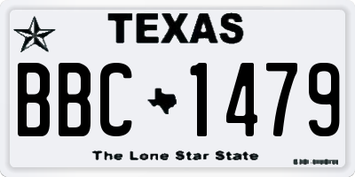 TX license plate BBC1479