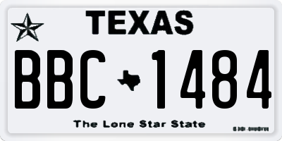 TX license plate BBC1484