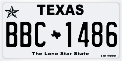 TX license plate BBC1486