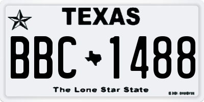 TX license plate BBC1488
