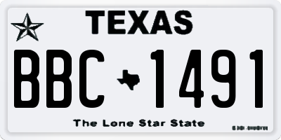 TX license plate BBC1491