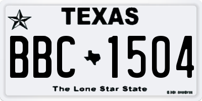 TX license plate BBC1504