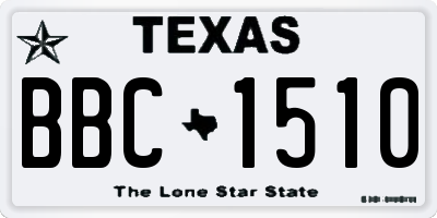 TX license plate BBC1510