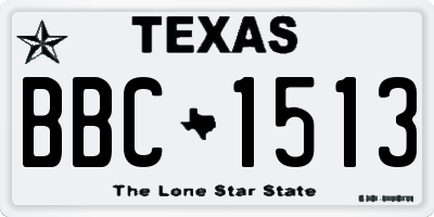 TX license plate BBC1513