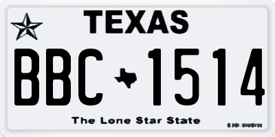 TX license plate BBC1514