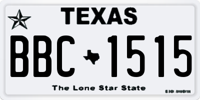 TX license plate BBC1515