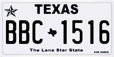 TX license plate BBC1516