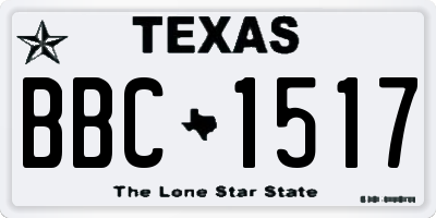TX license plate BBC1517