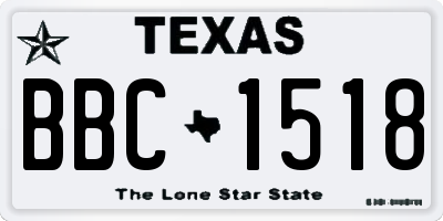 TX license plate BBC1518